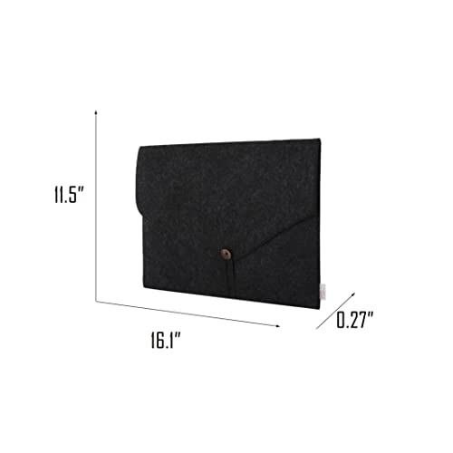 Image of OON Felt Laptop Sleeve - Eggily-15 Inch-Black