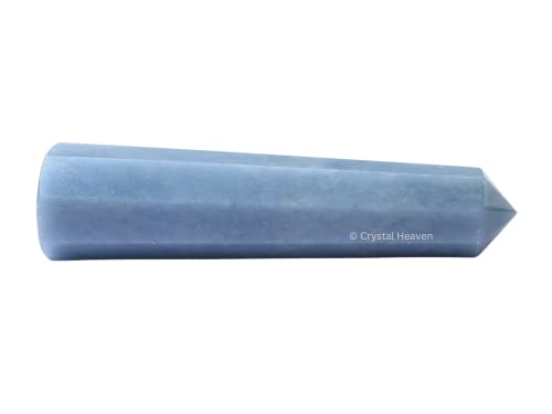 Image of Crystal Heaven Certified Angelite Crystal Tower Obelisk Point for Chakra, Healing and Balancing - AAA Grade Original Certified Gemstone Agate for Reiki Meditation Yoga Spiritual (2-3 Inches)