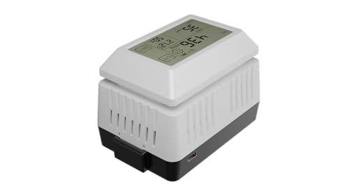 ECOWITT CO2/Monitorowanie jakości powietrza Sensor WH46D, 7 w 1 Domowy CO2(NDIR)/PM1.0/PM2.5/PM4.0/PM10/Temperatura/Wilgotność AQI Sensor z ekranem LCD, miernik stężenia dwutlenku węgla do biura