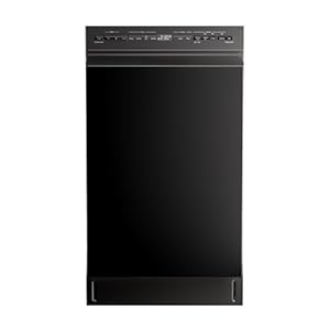 Midea MDF18A1ABB Built-in Dishwasher with 8 Place Settings, 6 Washing Programs, Stainless Steel Tub, Heated Dry, Energy Star, Black
