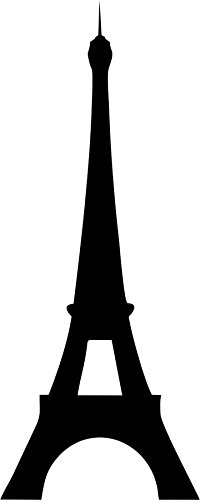 Akachafactory Autocollant Sticker Laptop Voiture Moto Tour Eiffel Noir Paris France