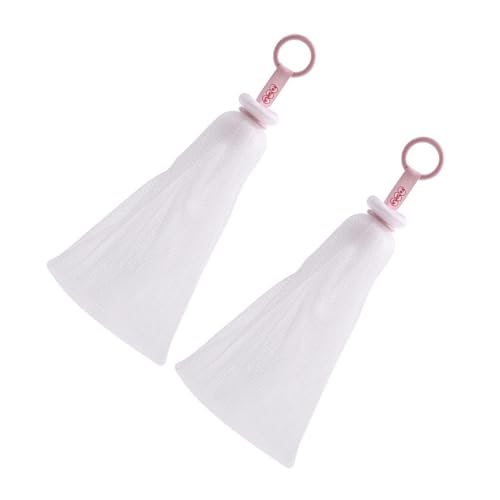 DONFAMDS 2個 起泡ネット 洗顔泡立て器 肌に優しいテクスチャー 吊り下げ付き 肌を実現 手作り鹸対応