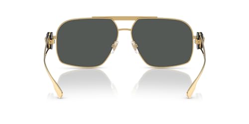 Versace Man Sunglasses Gold Frame, Dark Grey Lenses, 62MM4