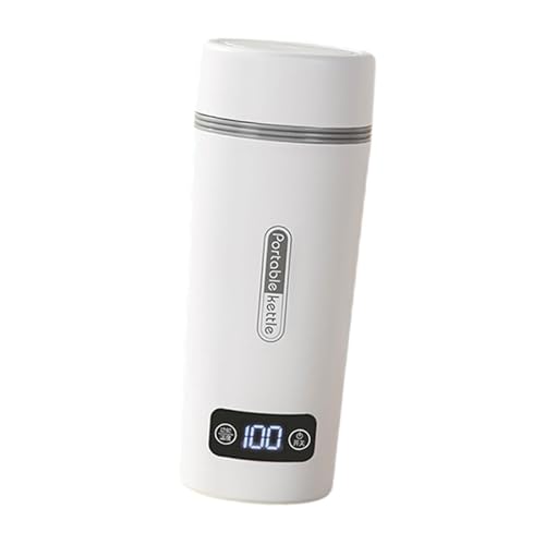 petsola ポータブル加熱ケトルコーヒーケトル4温度調節可能な小型湯沸かし器電気ケトルキャンプ旅行ホテル用, 白