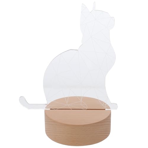 Lámpara de Mesa de Noche LED Diseño Gato 3D Healeved miniatura 1