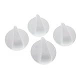 WB03X23020 Range Burner Knob KIt Package of 4 for GE, Fits D Style Shaft, Flat is at 12 o'clock, Gas Range Top Burner Control Knob Replace Numbers AP5955199 PS10063210
