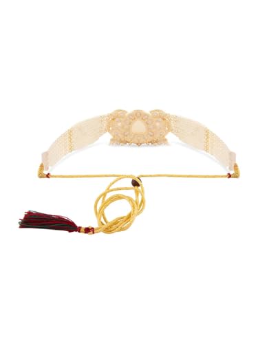 Joyas Meenakari de oro con cuentas Kundan el regalo perfecto de latón tallado 7