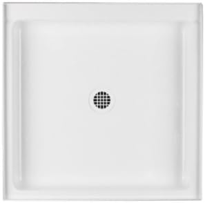 Swanstone FF03232MD.010 Veritek Center Drain Shower Base, 32-in L X 32-in H X 5.5-in H, White