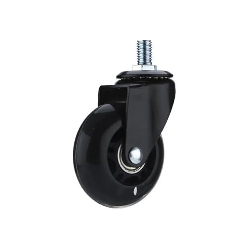 Roulette M6 de 2.5 pouces lot de 6 roues pivotantes PU