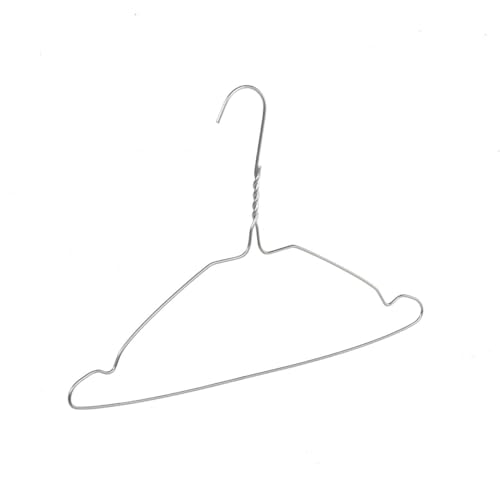 Grucce, Appendiabiti a filo, set di 100 pezzi, Metallo, Galvanizzato, Tacche, Camicetta, Camicia, Giacca, Ø 2,2 mm, 32 cm (405_22/100)