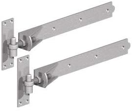 Wyre Direct Adjustable Gate Hinges Pair 600mm 24" Galvanised Heavy Duty Hook and Band Stable