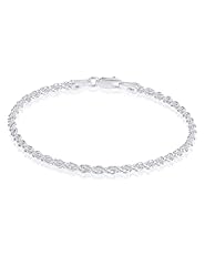 3mm silver rope bracelet