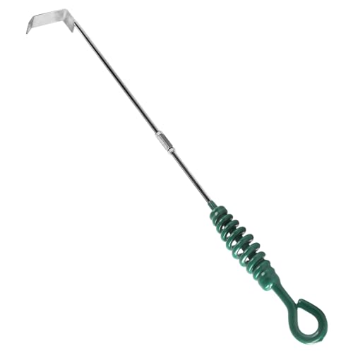 Vankey 18 Inch BBQ Ash Tool kamado Joe Charcoal Smoker Wood Burning Stove ash Rake Grilling Accessories Green Threaded Handle Charcoal Garden Tools Grill Cleaning Tools