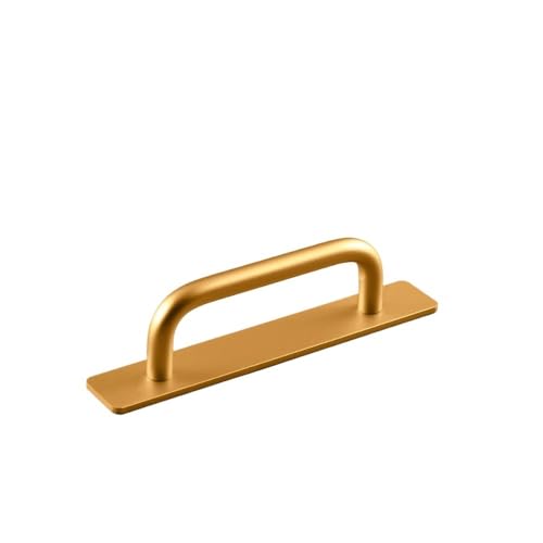 Manetas para puertas Manijas adhesivas for gabinete, tiradores de cajón, tiradores de gabinete negros, ayudante de empuje sin perforación for cocina(Gold-180mm)
