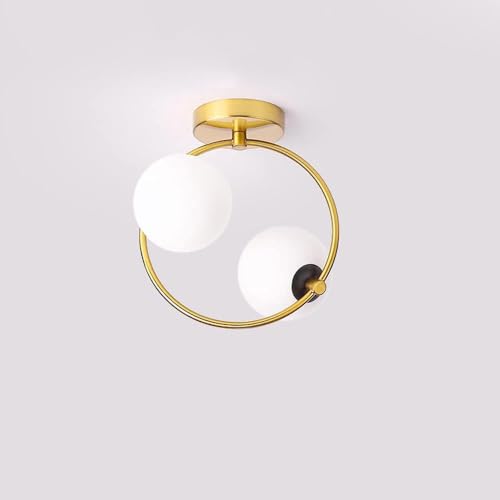 BFFGKGL 2 Light Nordic Magic Bean Glass Ceiling Light Modern