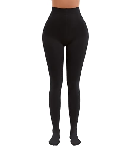 Image of Women's Opaque High Waist Basic Tight Pantyhose Soft Solid Color Control Top Tights