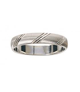 Alliance Salsa Or Blanc 9 carats 4 mm le cadeau parfait pour célébrer votre union