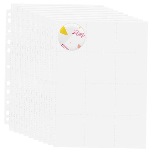 CAXUSD 10piezas Álbum De Tarjetas Con Insignias Páginas Transparentes Para Organizar De Almacenamiento Multifuncional Para Coleccionistas De Tarjetas y
