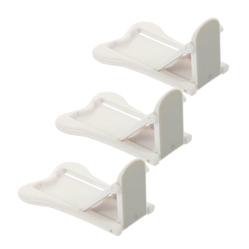 LIFKICH 3個 用スライドドアロック 簡単取り付け 粘着式窓ストッパー 引き戸対応 ホワイト 多機能 ロック 室内 オフィス 学校用