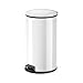 Produktbild Hailo Pure L Mülleimer | 1 x 25 Liter | Soft Close Deckel Absenkautomatik | Stahlblech | Müllbeutel-Fixierung | verzinkter Inneneimer | Tragegriff | Mülleimer Küche rund | Made in DE | Weiß