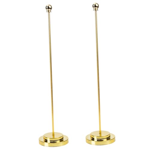 Support de drapeau de bureau stable en métal avec socle lesté pour table - 12 pièces - 2