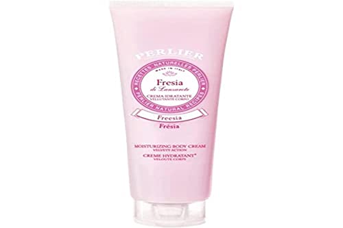 Perlier:"Fresia di Lanzarote" Moisturizing Body Cream, Freesia Scent 8.4 Fluid Ounces (250mL) Tube [ Italian Import ]