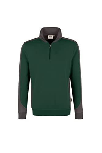 HAKRO Zip-Sweatshirt Contrast Performance, Tanne, Unisex-Größe: M