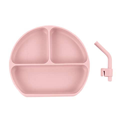 HAPINARY plato de cena bol bochas Lámina platos cuchillería cubiertos infantiles set comida bebe cubrecarter plato de alimentacion tazones de alimentación para bebés gel de sílice rosa