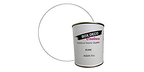 BOX DECO COLORES Pintura de pared acrílica con aspecto mate Aqua Deco - 750 ml, color blanco