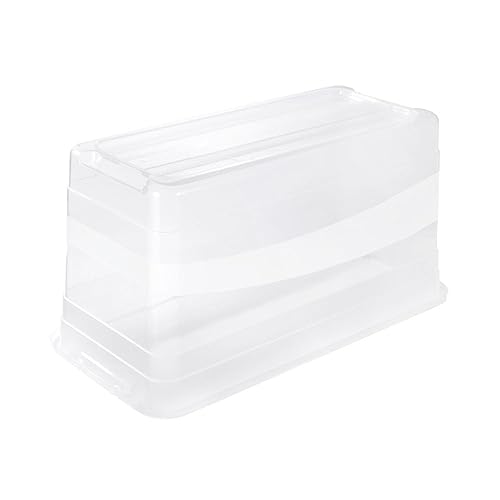 keeeper Aufbewahrungsbox mit Deckel und Schiebeverschluss, 79,5 x 39,5 x 40 cm, 83 l, Cornelia, Transparent