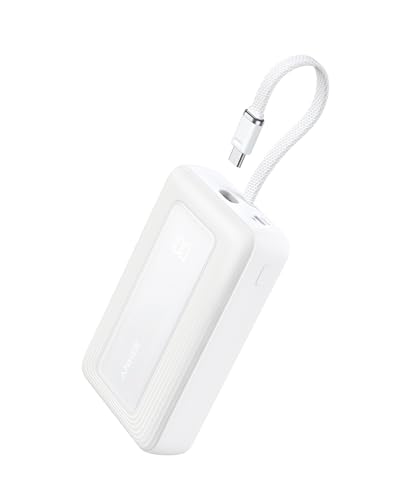 Image of Anker Zolo Power Bank (2025 Upgraded Version), 20,000mAh 30W High-Speed Portable Charger with Built-in USB-C Cable, Battery Pack for iPhone 17 /16 / 15 Series, Galaxy, and More