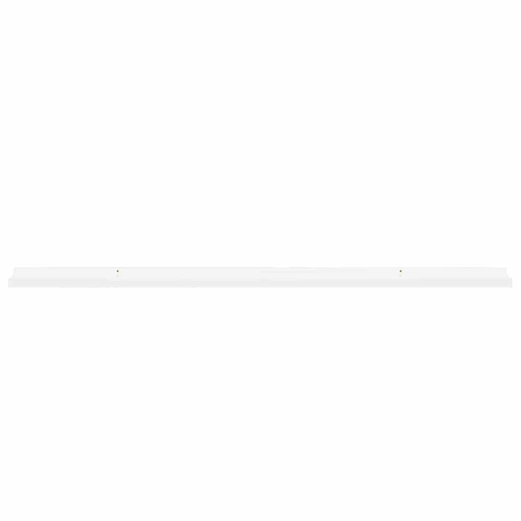 Générique Wandregal, 2 Stück, weiß, glänzend, 115 x 9 x 3 cm, dekoratives Regal aus robustem MDF, zum Aufbewahren von Pflanzen, Büchern und Ornamenten, leicht zu reinigen mit einem feuchten Tuch.