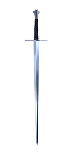 Darksword Armory Two Handed Medieval Sword Real Medieval Full Tang Tempered Steel Medieval Sword w/Scabbard Fully Functional Razor Sharp Battle Ready Sword