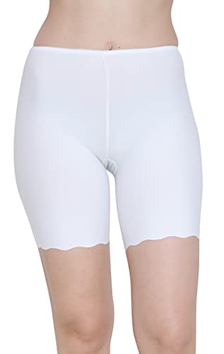 Image of GLAMORAS Women Nylon Spandex High Waist Stretchable Skin Fit Shorties Seamless Under Skirt Cycling Biker Bicycle Shorts