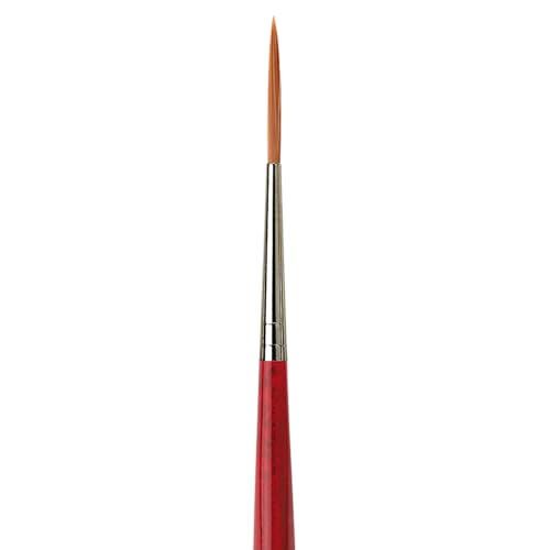 Image of da Vinci Watercolor Series 1280 CosmoTop Spin Paint Brush, Medium Needle-Sharp Liner Synthetic with Red Handle, Size 6