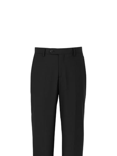 Paul Fredrick Men's Wool Stretch Bengaline Flat Front Suit Pants2