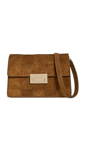 Loeffler Randall Women's Delphine Leather Clutch, Cacao, One Size