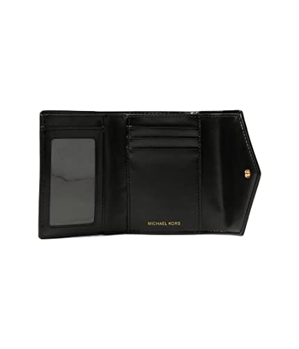 Michael Kors Womens Jet Set Charm Medium Envelope Trifold Wallets Black/Gold One Size #TOP2