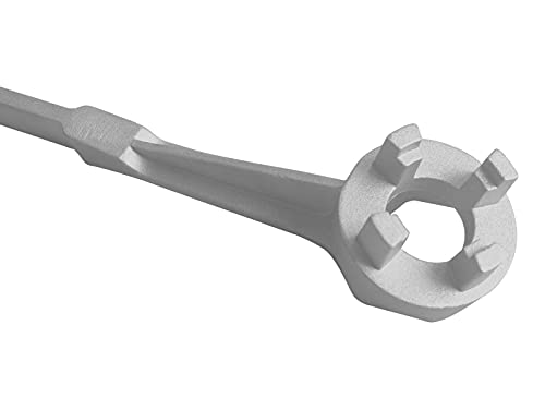 NACHEE Aluminum Drum Bung Nut Oil Grid Fuel Barrel Wrench Opener Fits 2in and 3/4in Bung Caps
