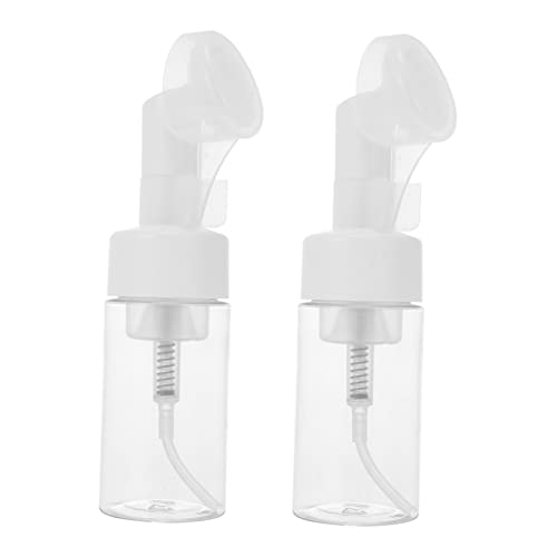 SOIMISS 2 piezas Botellas de Espuma Facial Unidades con Cabezal de Silicona Presionable Dispensador de Jabón Líquido Recargable para Limpieza Facial y Manos Botella Pet sin Fugas