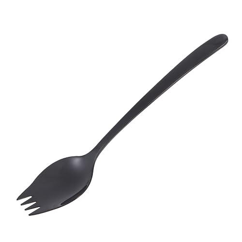 GRIRIW 304 Salad Spork Spoons Ice Cream Scoop Forks Kitchen Appliances Scoops Fruit Fork Handle Spork Sporks Salad Spoon Fork Heavy Duty Spoon Stainless Steel Spoon Noodle Coffee Spoon