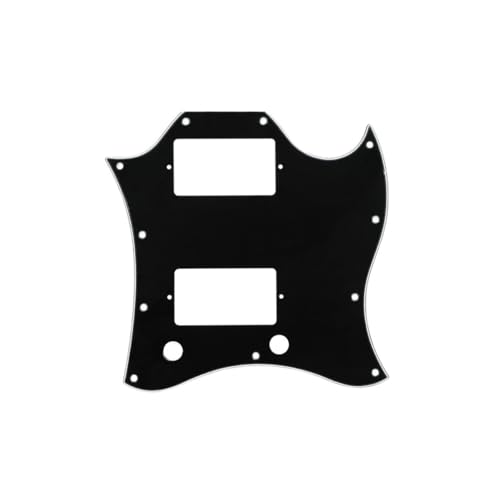 ROZILO Full Face American Standard SG Pickguard Scratch Plate with Screws Fit SG Guitar Epiphone SG Black 3Ply