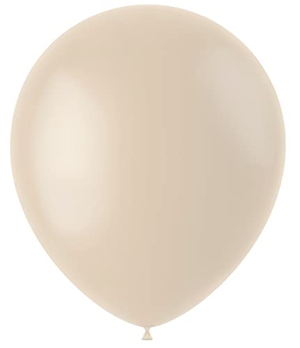 Folat 19618 Luftballons Farben Beige 33 cm 10 Stück - Creamy Latte Latex Ballons füllen mit Helium oder luft für Geburtstag, Geburtstagsdeko, Hochzeit, Baby Shower, Jubiläum, Party Dekoration