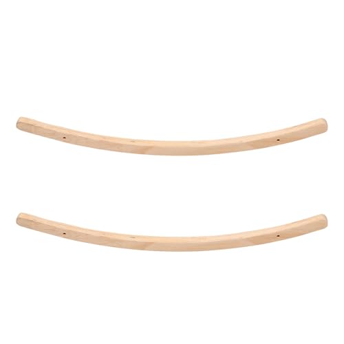 Ipetboom Patas Curvas de Madera de Roble para Mecedora 62 Cm, Rieles de Balancín de Repuesto para Silla, 2 Piezas para Reparación de Muebles en Salón y Dormitorio