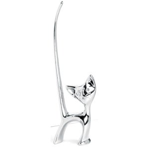 Swissco Ring Holder Cat Uptail - Silver Tone