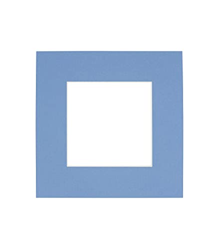 20x20 Mat Bevel Cut for 16x16 Photos - Acid Free Brittany Blue Precut Matboard - For Pictures, Photos, Framing - 4-ply Thickness