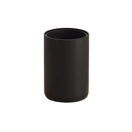 Bote de basura negro para baño que oculta la bolsa de residuos