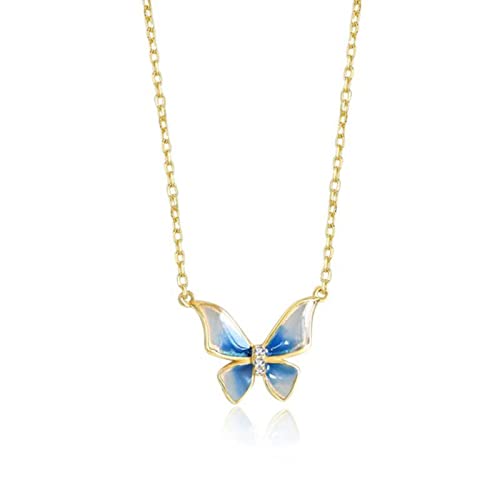 Collier papillon argent chaîne clavicule pour bijoux de fête et soirées