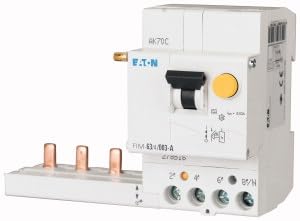 EATON PBSM-403/03-MW Serie PBSM Blocco differenziale accoppiabile per PLS, Type AC, 3P, 40A, 300mA