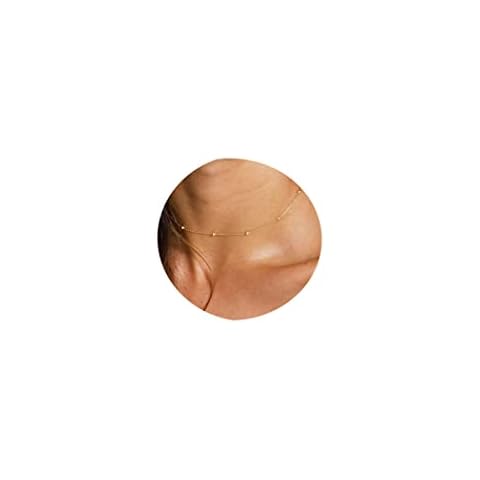 Tewiky 14k Gold Plated Choker Necklace Cover